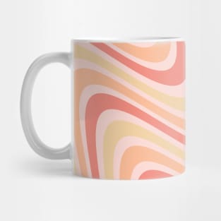 Retro 70s Abstract Peach Yellow Mug